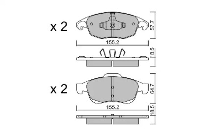 Комплект тормозных колодок AISIN BPCI-1002